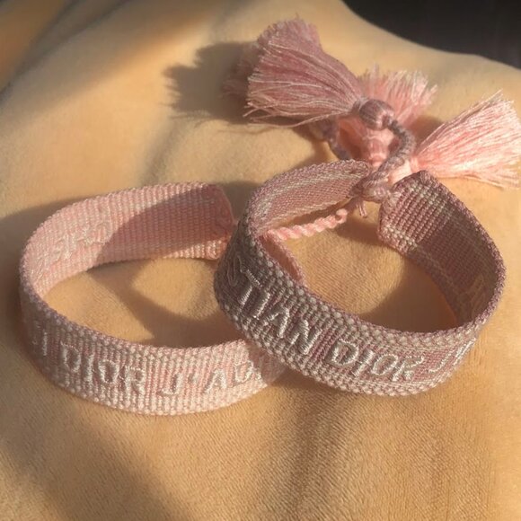 Dior Jewelry - Pink Christian Dior Friendship Bracelet Set 2PC